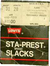 LEVI'S　リーバイス　スラックス　LEVI'S　STA-PREST SLACKS　東京　上野アメ横　根津商店